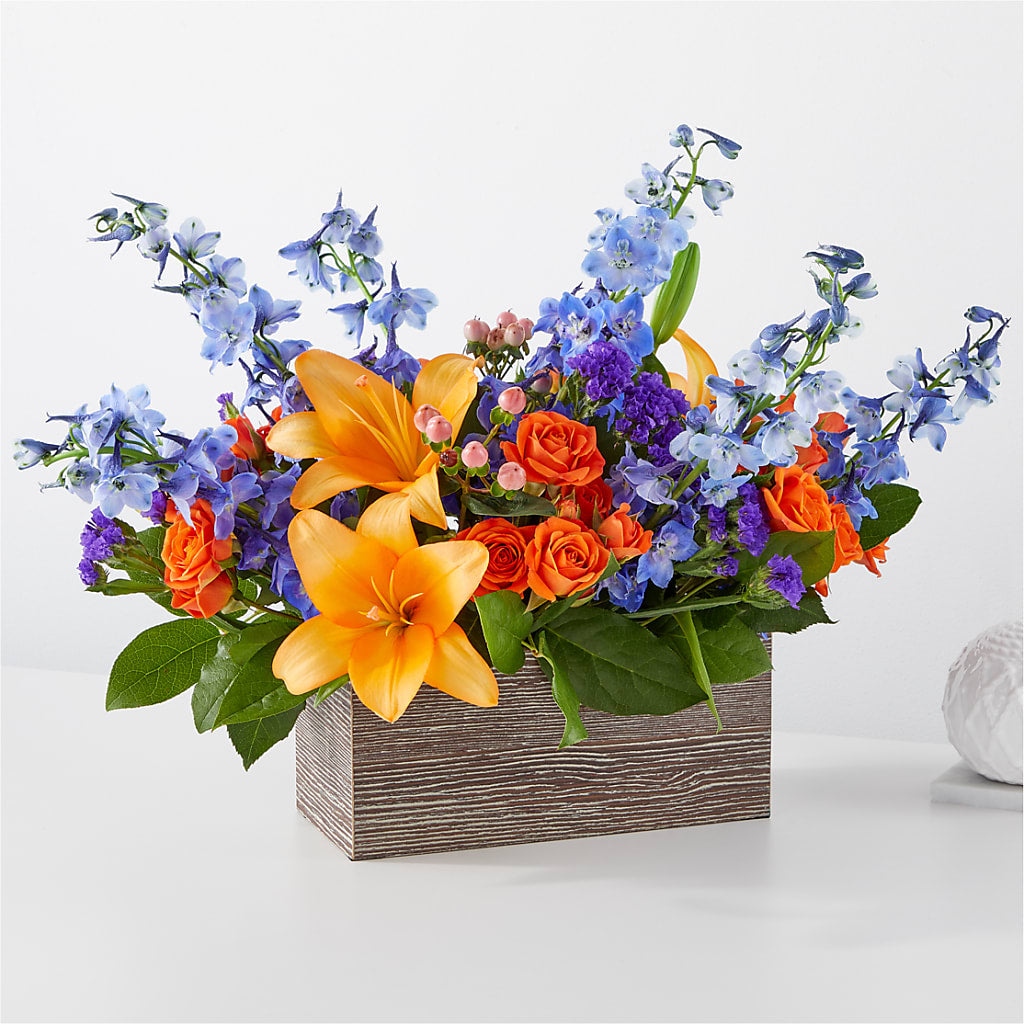 Radiant Citrus Box Bouquet – PAULA KELLEY'S FLORIST, Paris TN