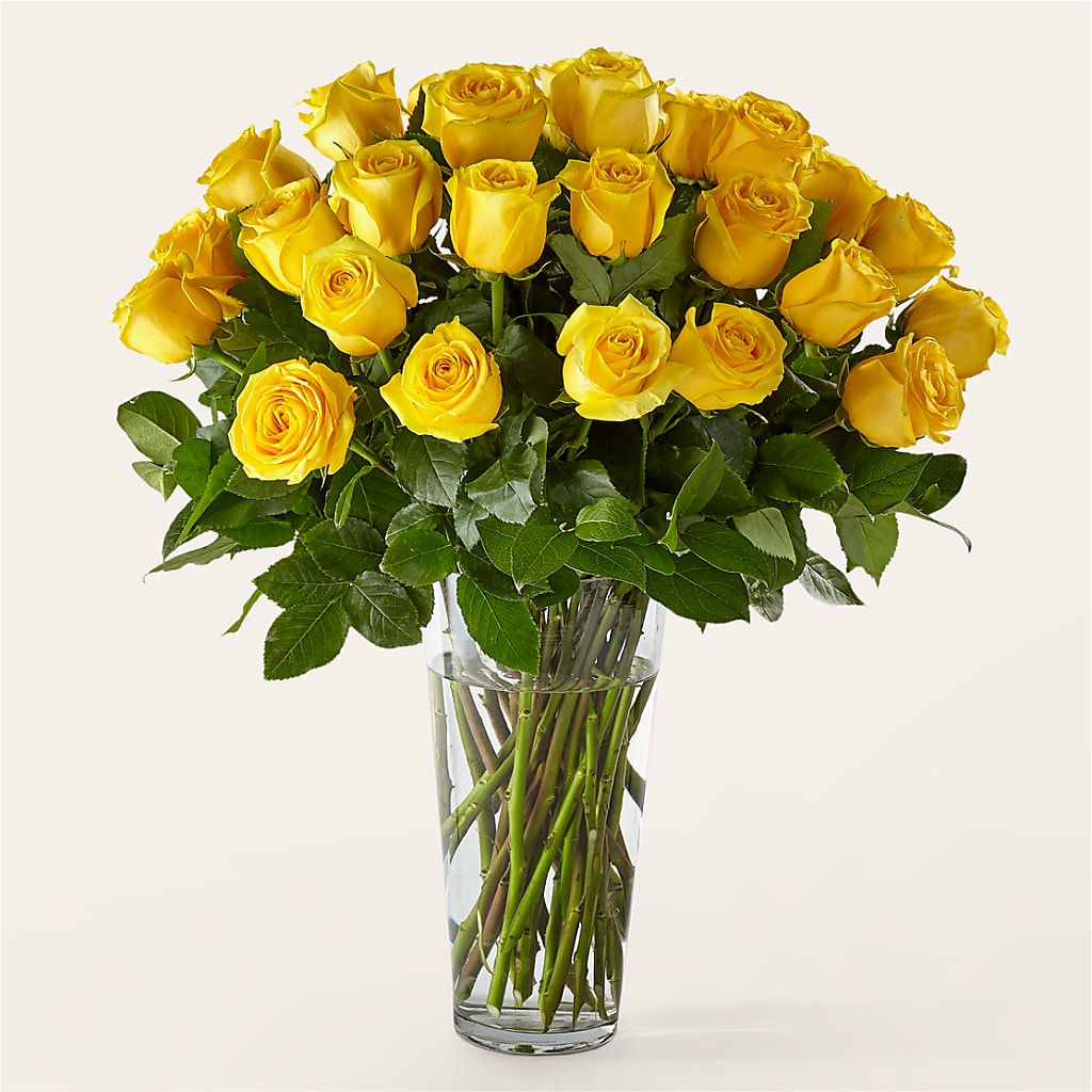 Long Stem Yellow Rose Bouquet – PAULA KELLEY'S FLORIST, Paris TN