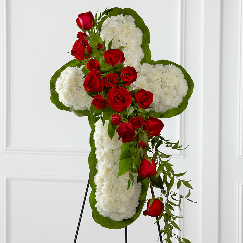Floral Cross Easel – PAULA KELLEY'S FLORIST, Paris TN