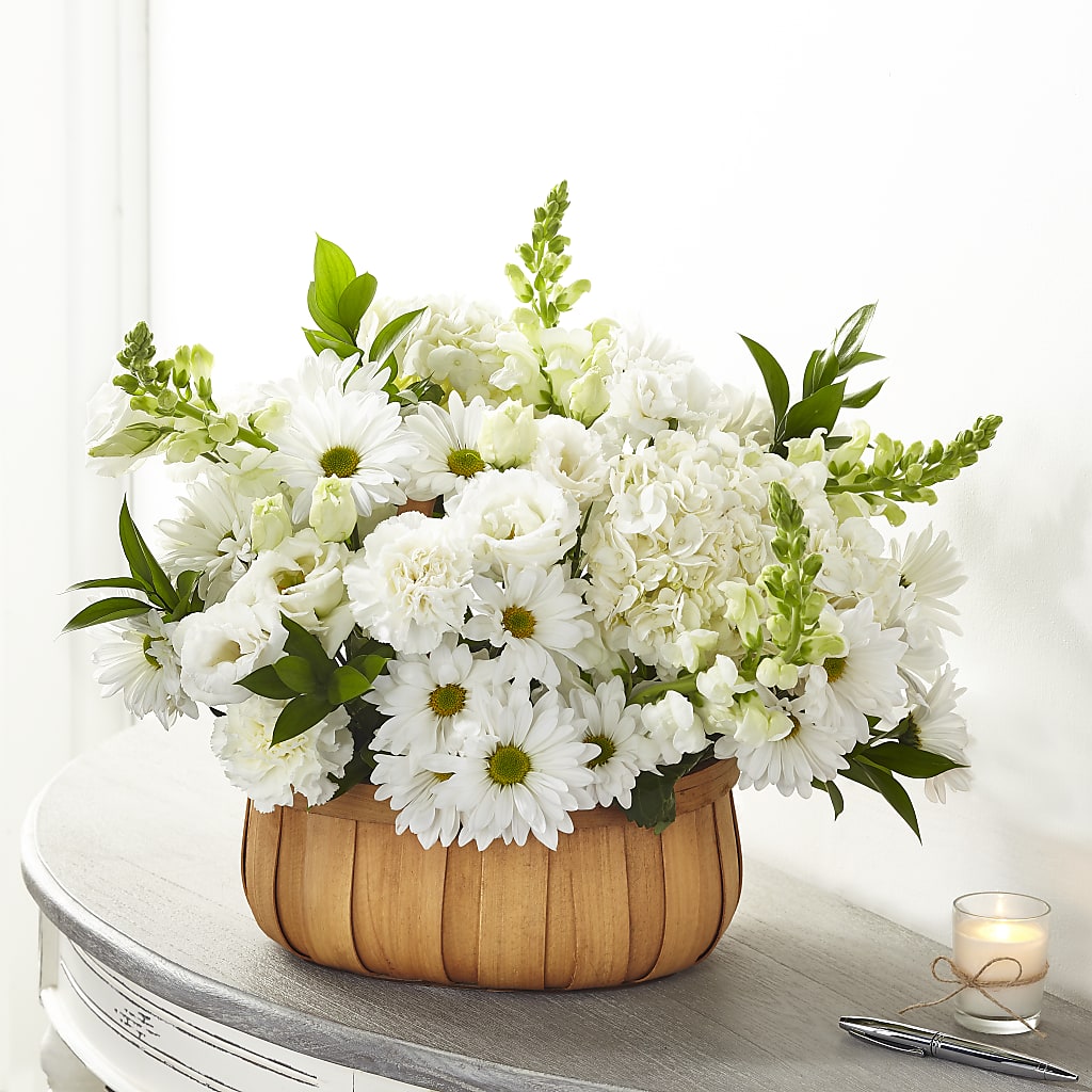Pure Ivory Basket – PAULA KELLEY'S FLORIST, Paris TN