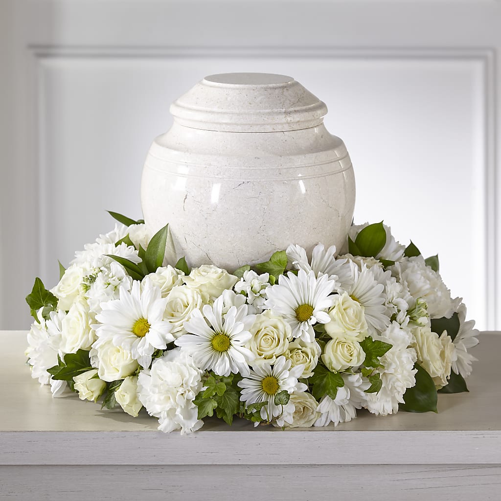 Ivory Gardens Cremation Adornment – PAULA KELLEY'S FLORIST, Paris TN
