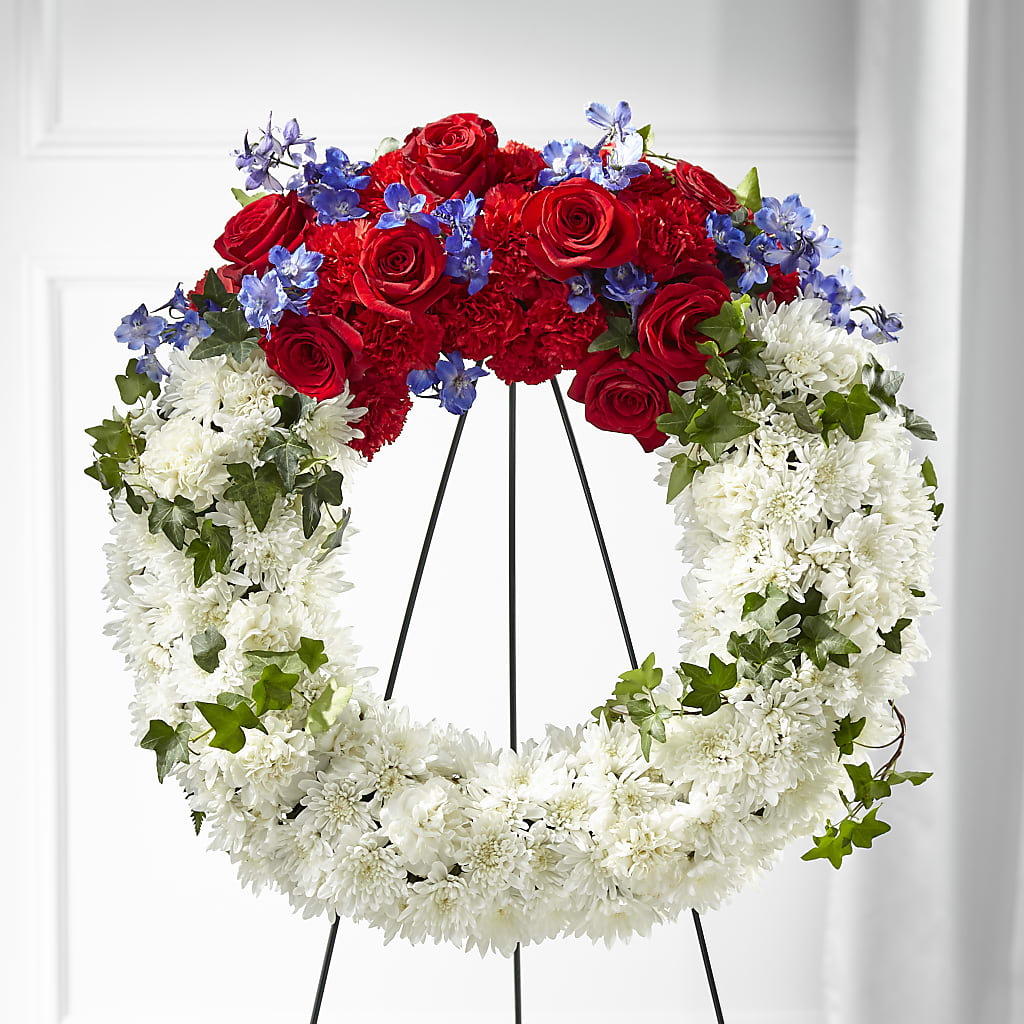 Patriotic Passion Wreath – PAULA KELLEY'S FLORIST, Paris TN