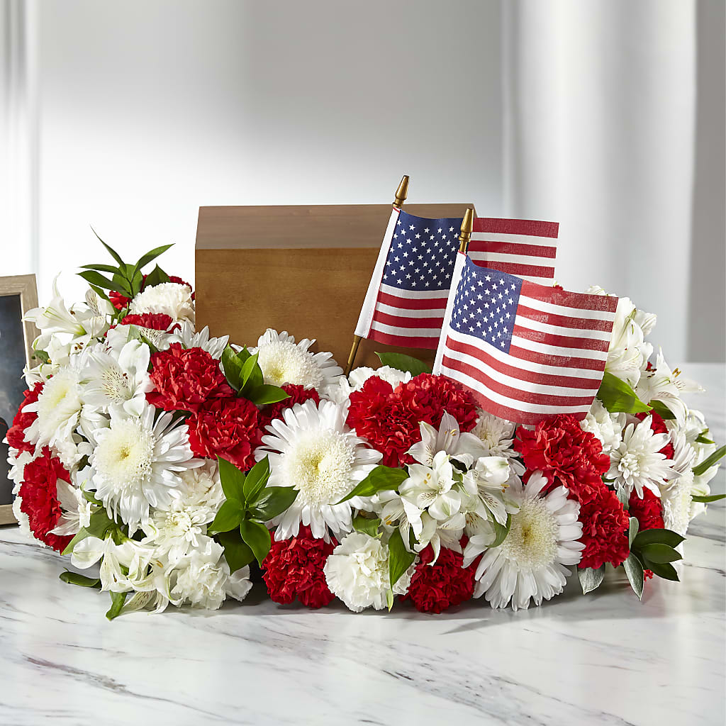 Spirit of Patriotism Cremation Adornment – PAULA KELLEY'S FLORIST, Paris TN