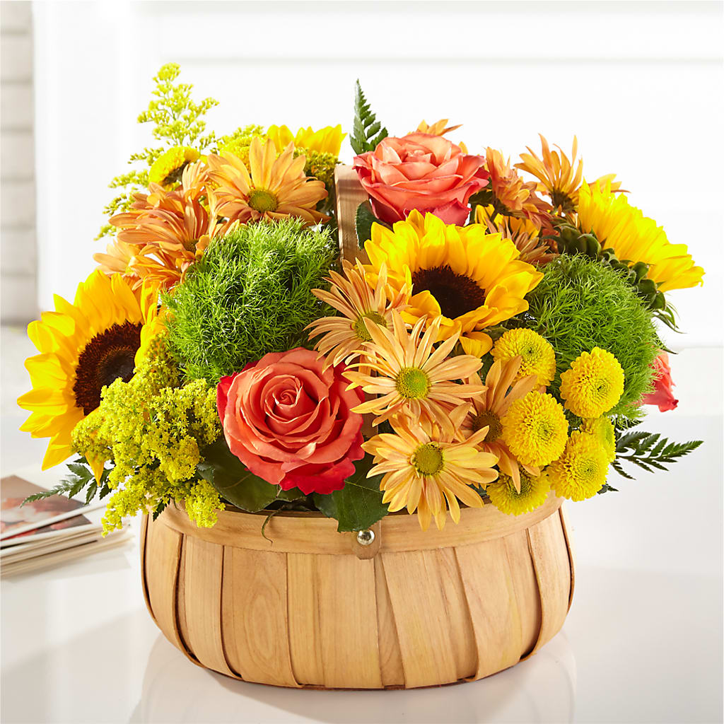 Harvest Sunflower Basket – PAULA KELLEY'S FLORIST, Paris TN