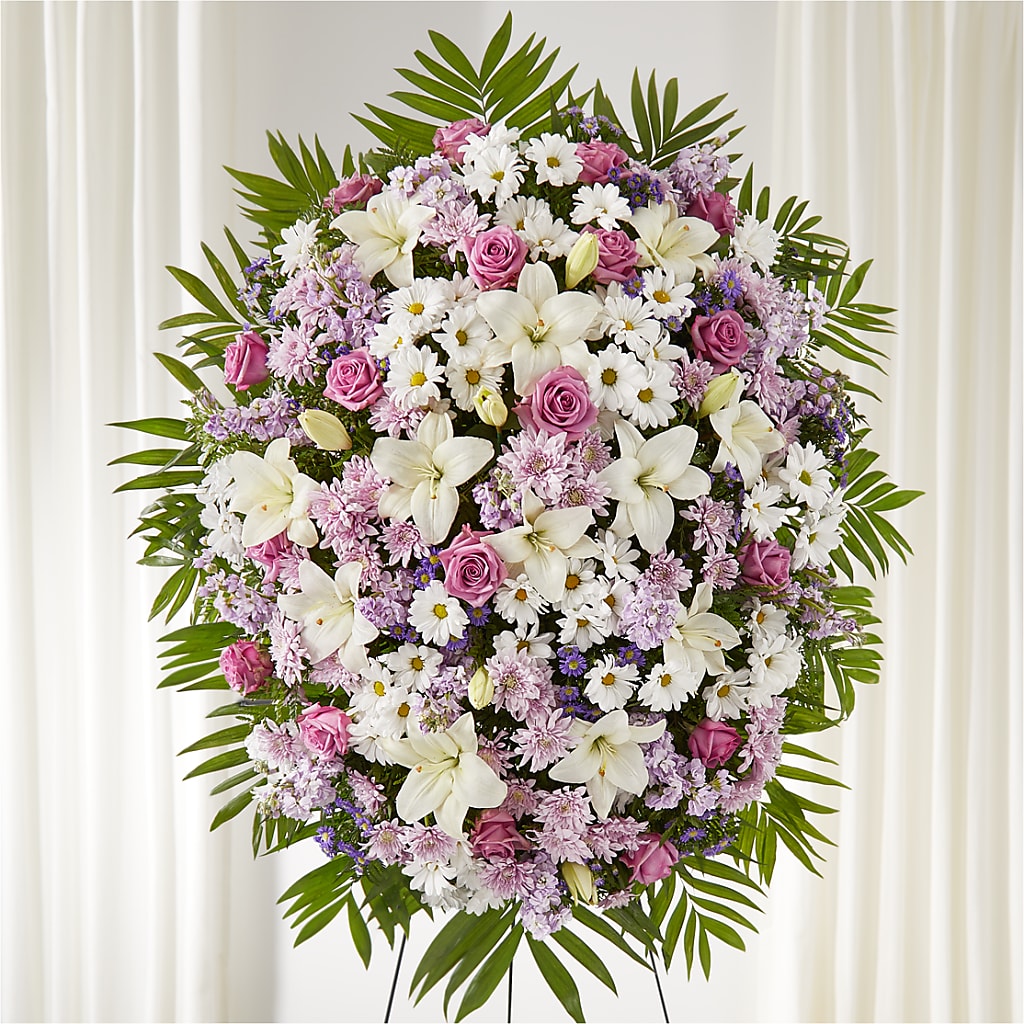 Surrounded by Love Standing Spray – PAULA KELLEY'S FLORIST, Paris TN