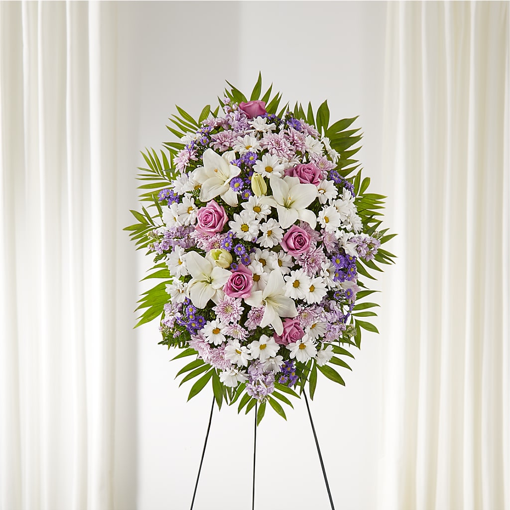Surrounded by Love Standing Spray – PAULA KELLEY'S FLORIST, Paris TN