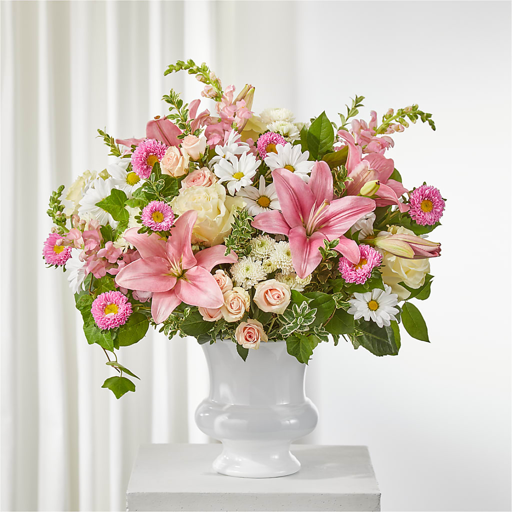 Empathetic Blooms Urn Arrangement – PAULA KELLEY'S FLORIST, Paris TN
