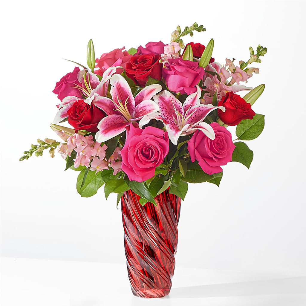 Always You Bouquet with Luxe Swirl Vase – PAULA KELLEY'S FLORIST, Paris TN
