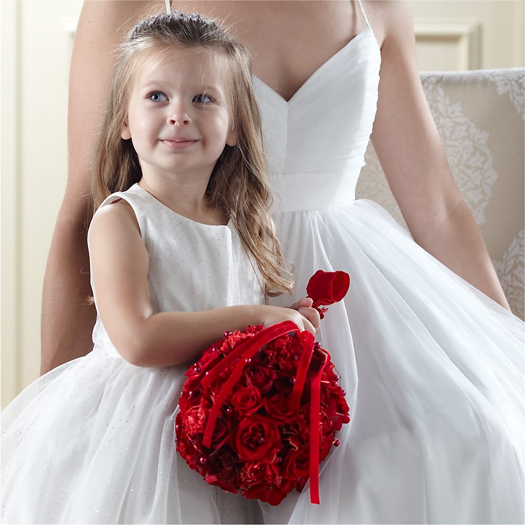 Pure at Heart Flower Girl Arrangement – PAULA KELLEY'S FLORIST, Paris TN