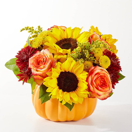 Golden Gourd Pumpkin Bouquet – PAULA KELLEY'S FLORIST, Paris TN