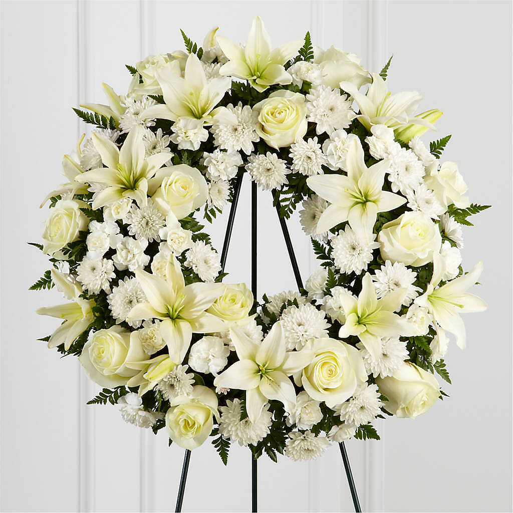 Treasured Tribute Wreath – PAULA KELLEY'S FLORIST, Paris TN