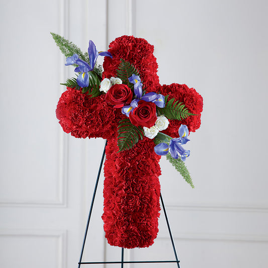 Faithful Hero Floral Cross – PAULA KELLEY'S FLORIST, Paris TN