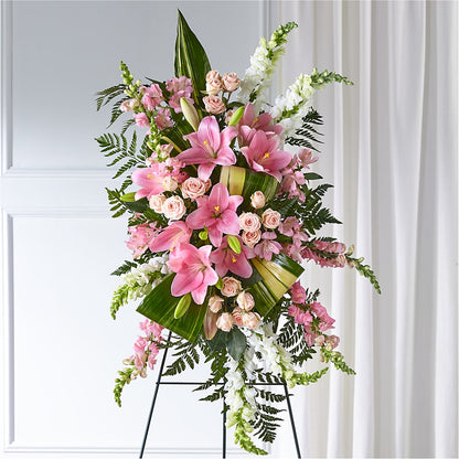 Elegant Embrace Standing Spray – PAULA KELLEY'S FLORIST, Paris TN