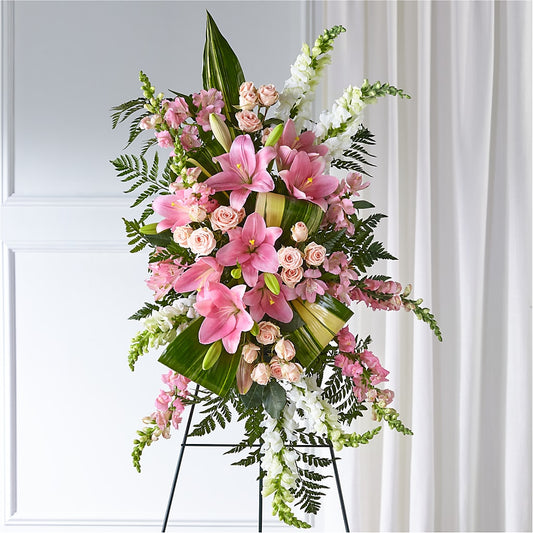 Elegant Embrace Standing Spray – PAULA KELLEY'S FLORIST, Paris TN