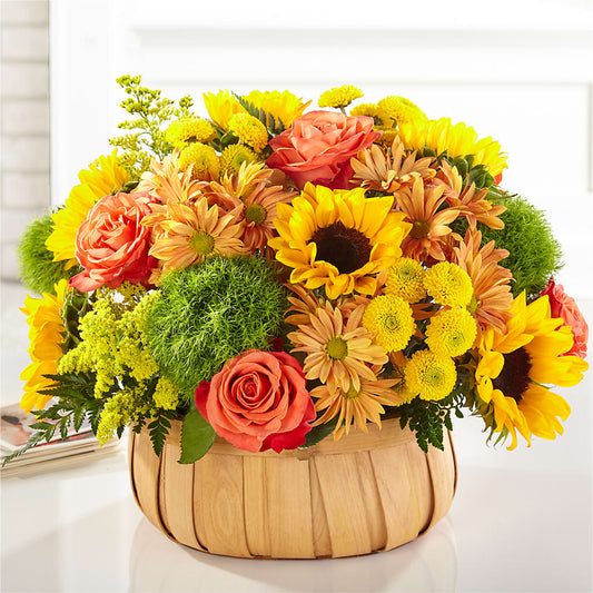 Harvest Sunflower Basket – PAULA KELLEY'S FLORIST, Paris TN