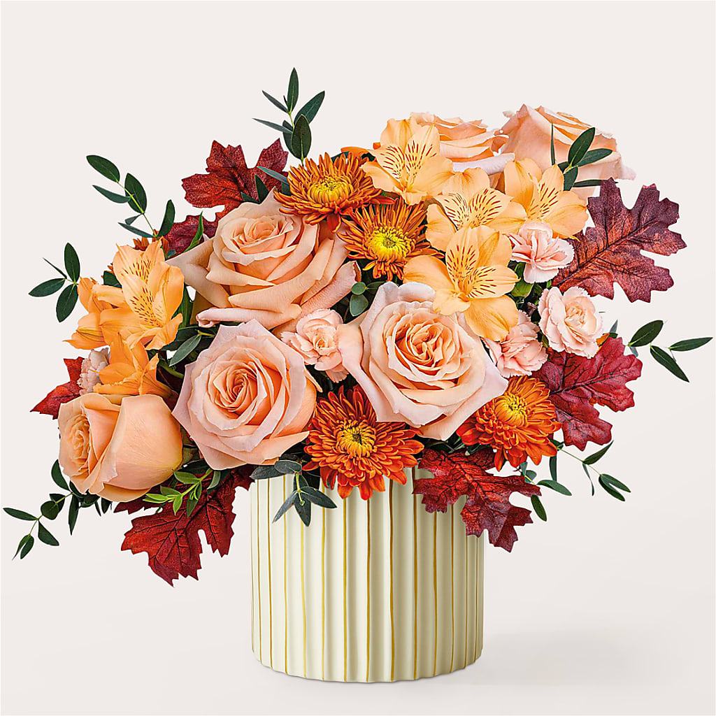 Spiced Latte Bouquet with Ivory Vase – PAULA KELLEY'S FLORIST, Paris TN