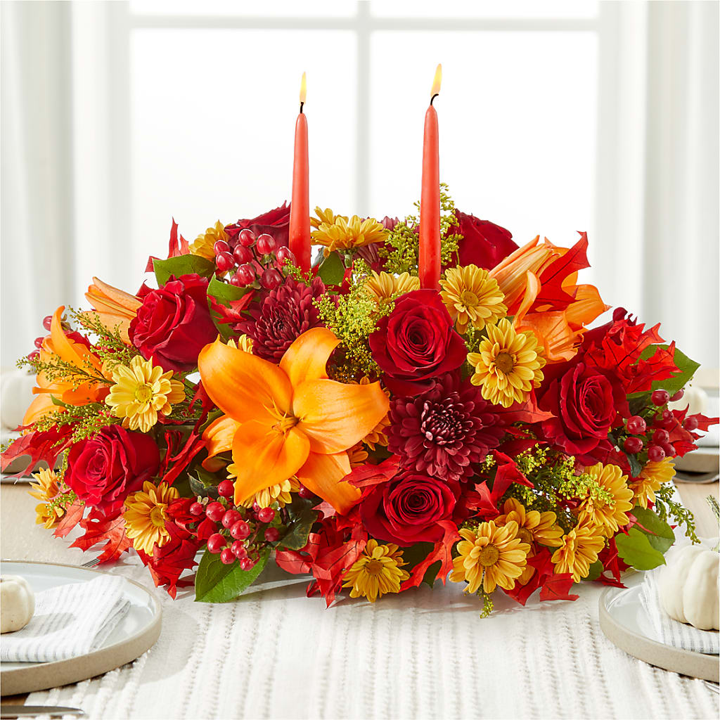 Autumn's Embrace Centerpiece – PAULA KELLEY'S FLORIST, Paris TN
