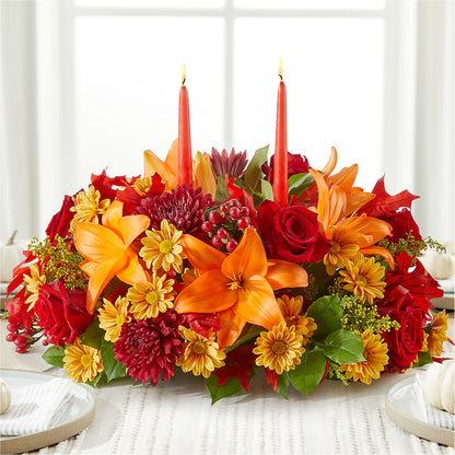 Autumn's Embrace Centerpiece – PAULA KELLEY'S FLORIST, Paris TN